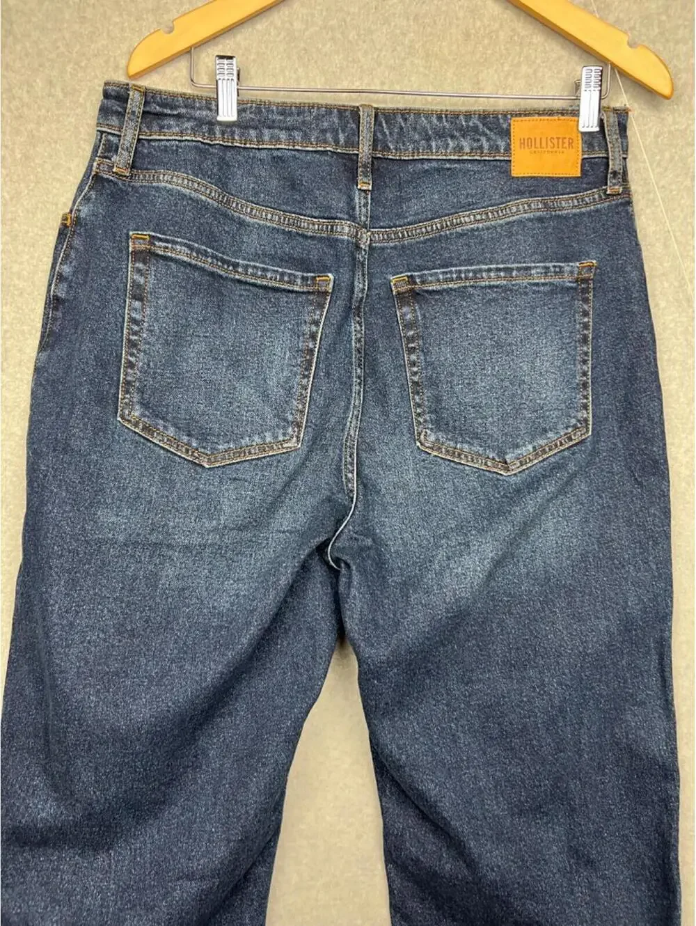90s Hollister Curvy Ultra High-Rise Dad Jeans Womens 15R Distressed Denim